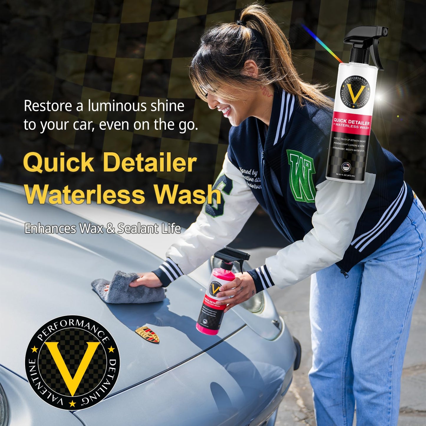 VPD Starting Line Kit - Complete Auto Care Set with Heavy Duty Degreaser, Wash & Wax, Quick Detailer, Interior & Exterior Cleaner, Rubber Vinyl Plastic Reviver, Microfiber Towels, Applicators & Mitts