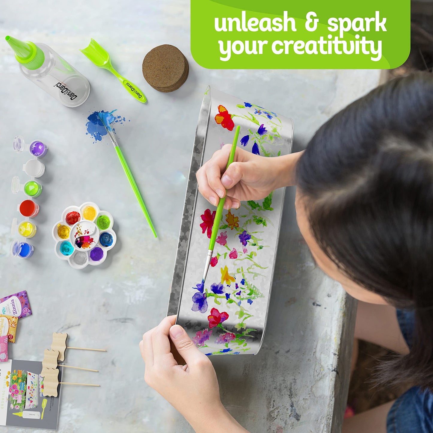 Paint & Plant Flower Growing Kit for Kids - Easter Gift Ideas Age 5 6 7 8-12 Year Old Girl - Best Birthday Crafts Gifts for Girls & Boys, Fun Children Gardening Kits, Art Projects for Ages 5-12 Years