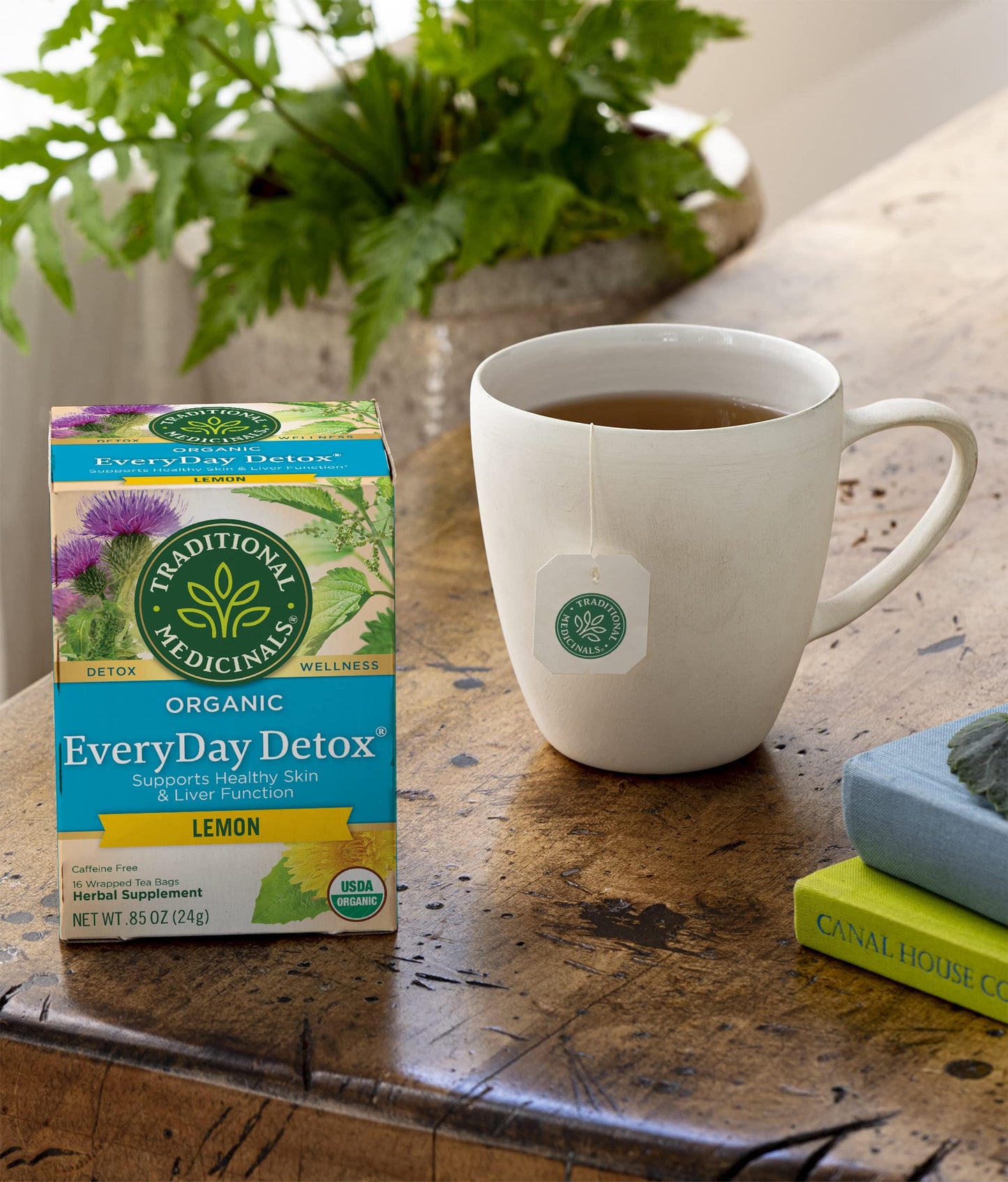 Traditional Medicinals Organic Everyday Lemon Detox Tea, 16 Tea Bags (Pack of 1)