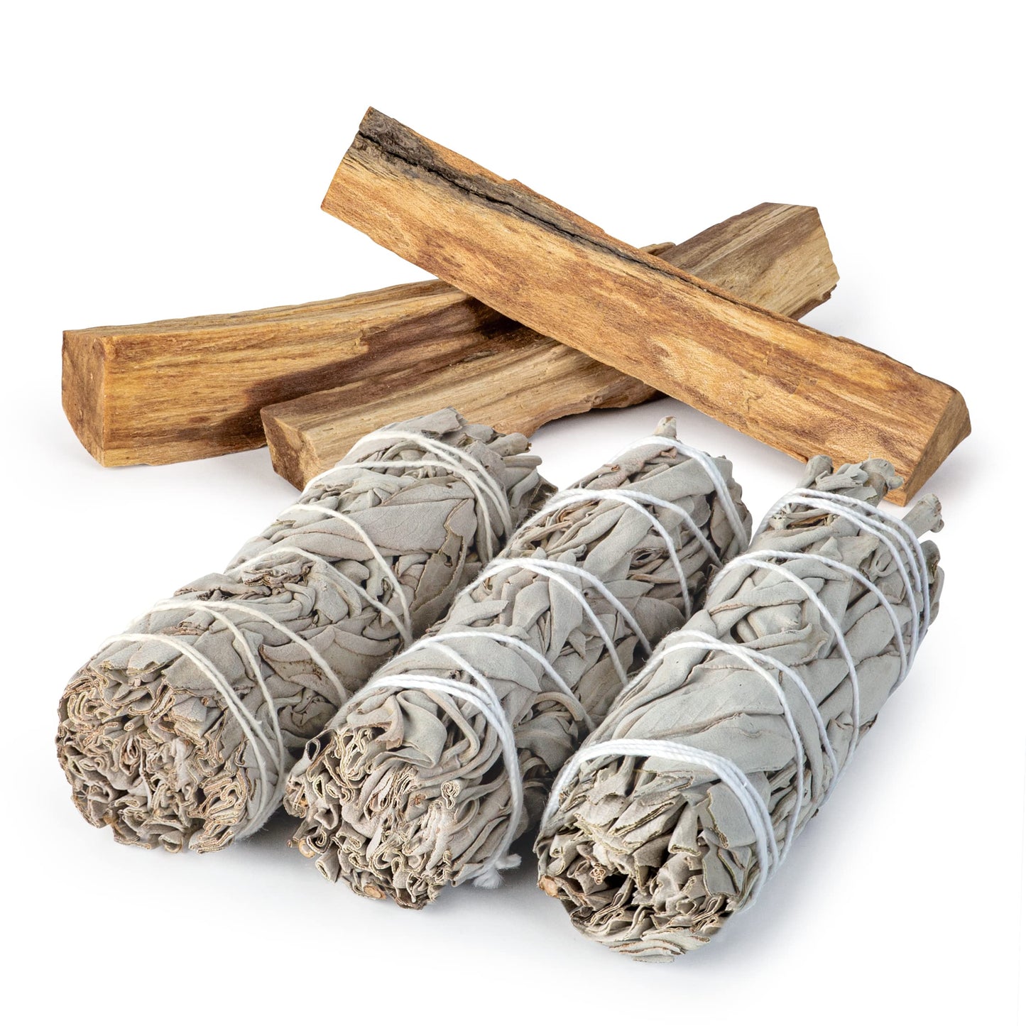 White Sage & Palo Santo Smudge Kit | Smudging Kit with Sage Smudge Sticks ~ Palo Santo ~ White Sand ~ Abalone Shell ~ Stand ~ Smudging Feather | Salvia Blanca para Limpiar Sustainably Sourced