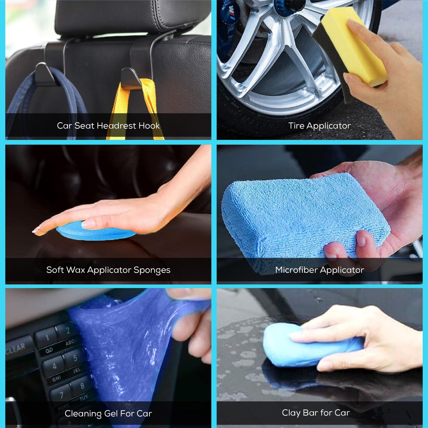 Carmodex Car Wash Cleaning Kit, Manual Foam Sprayer, Premium Brushes, Professional Interior/Exterior Car Detailing Kit – Car Care Gift Tool Set for Women and Men, Car Cleaning Kit for Vehicles