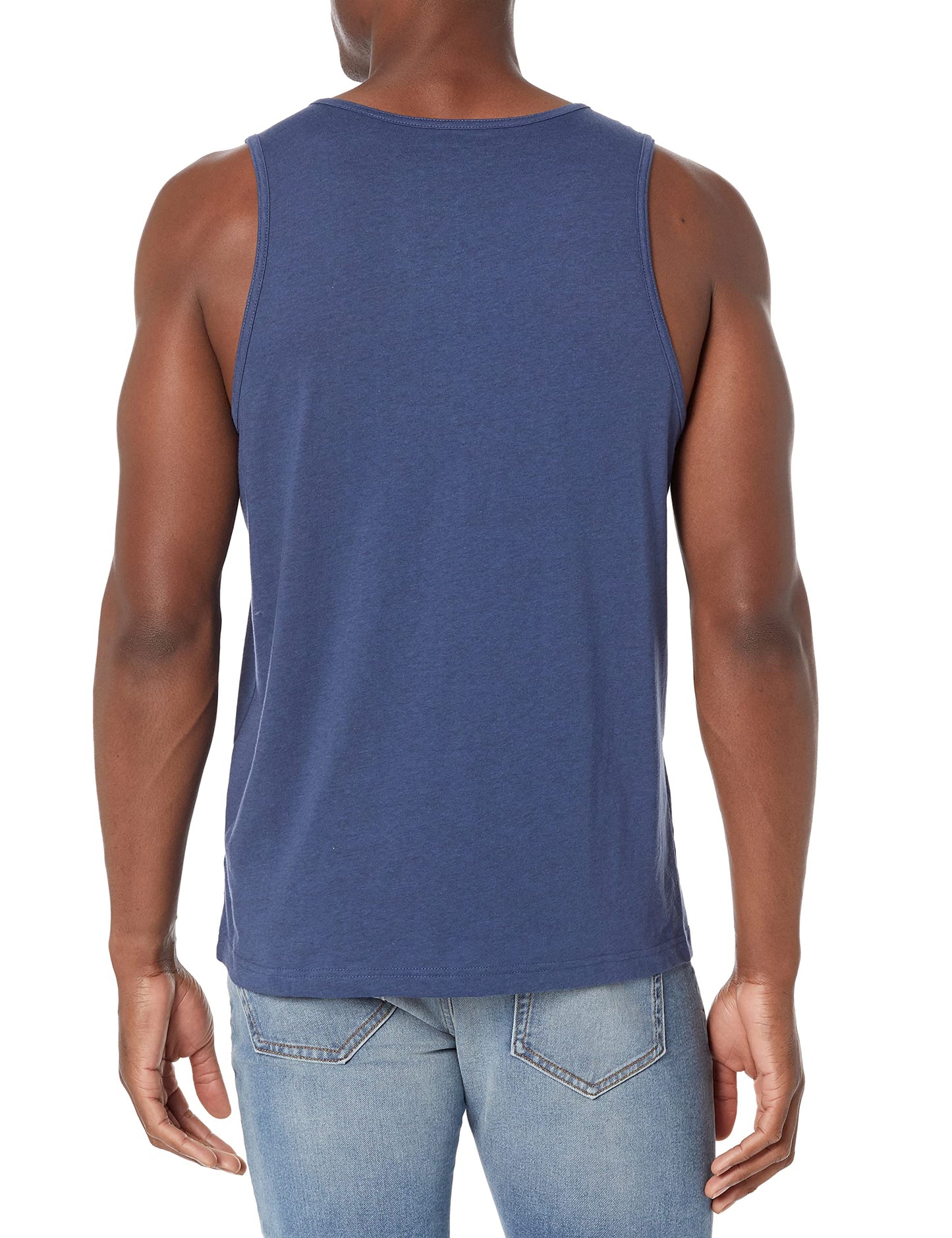 Amazon Essentials Men's Tank Top, Regular-Fit Undershirt, Blue Heather, Medium