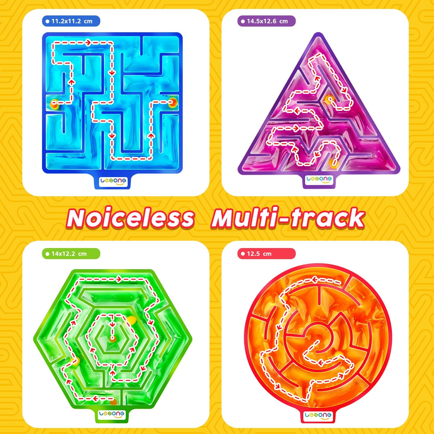 Squishy Toys Sensory Fidget Toys for Kids: 4 Pack Maze Sensory Toys for Autism - Sensory Fidget Toys with Filled Goo for Calming Down Classroom