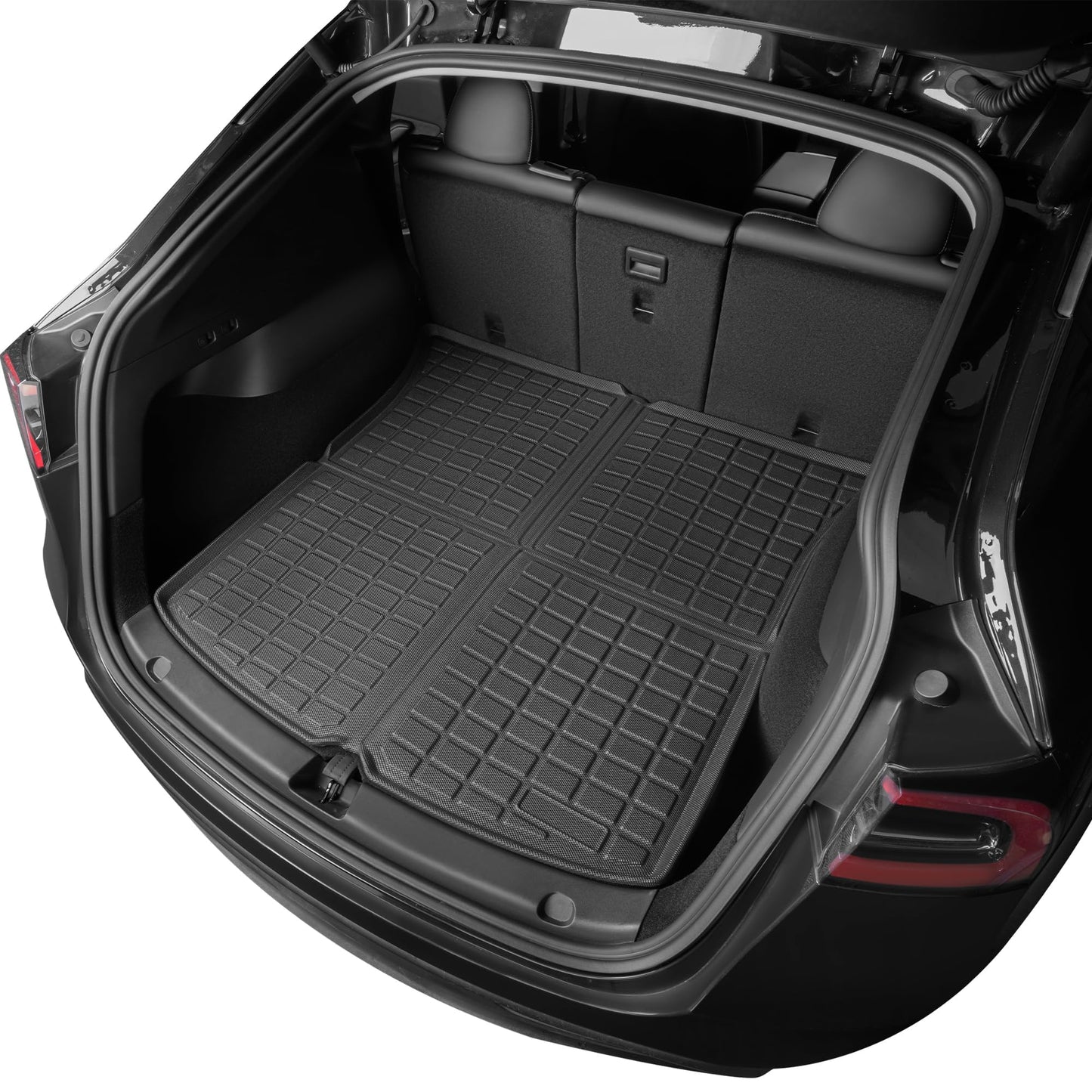 SUPER LINER Tesla Model Y 5 Seat 2021-2024 2025 Floor Mats 6-Piece Set | Extra-Thick TPE All-Weather Floor & Cargo Liners | Pet & Child-Friendly Custom Fit Interior Accessories (Not Fit 7-Seat)