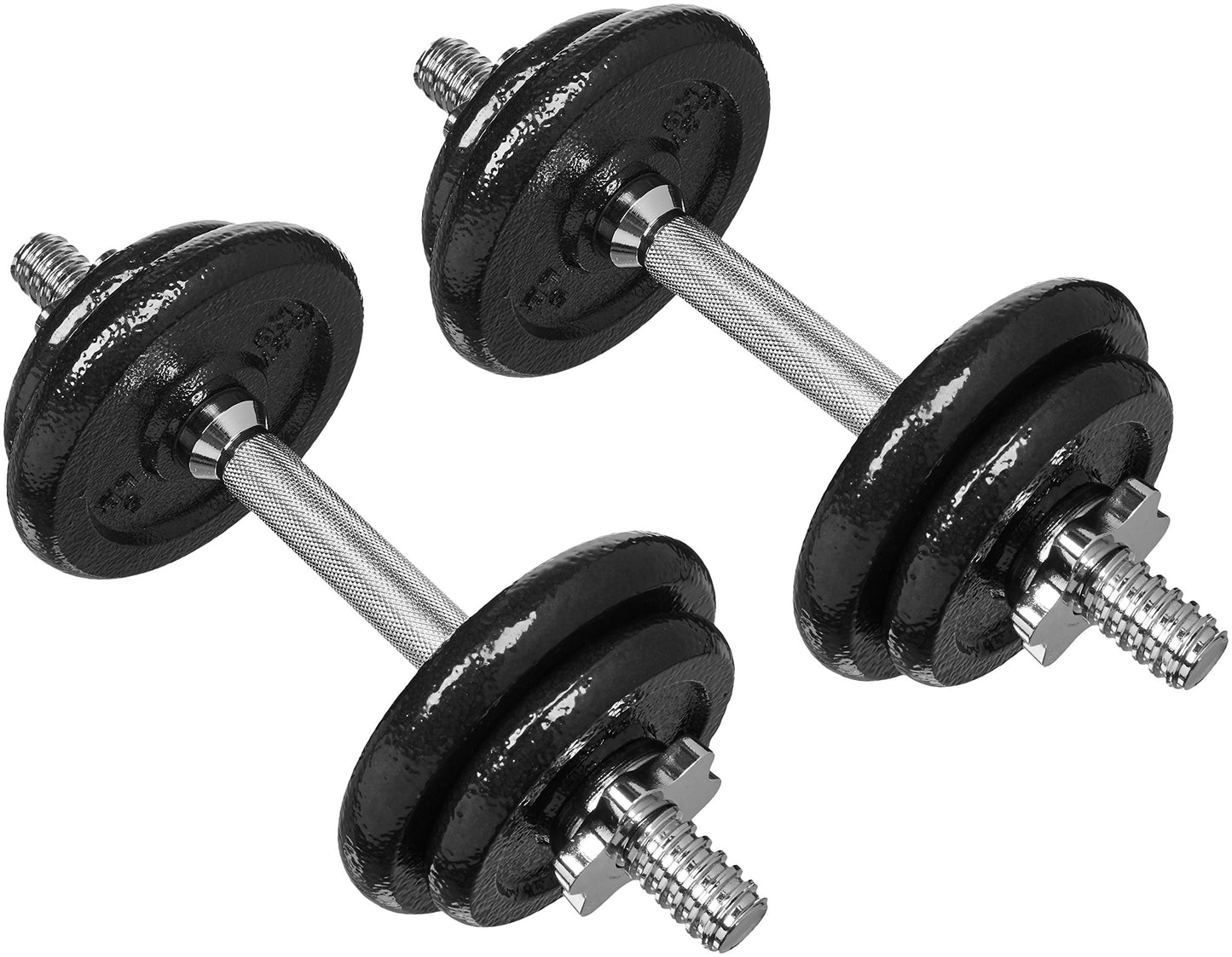 Amazon Basics Adjustable Dumbbell Hand Weight Set, 40 Pounds, Black