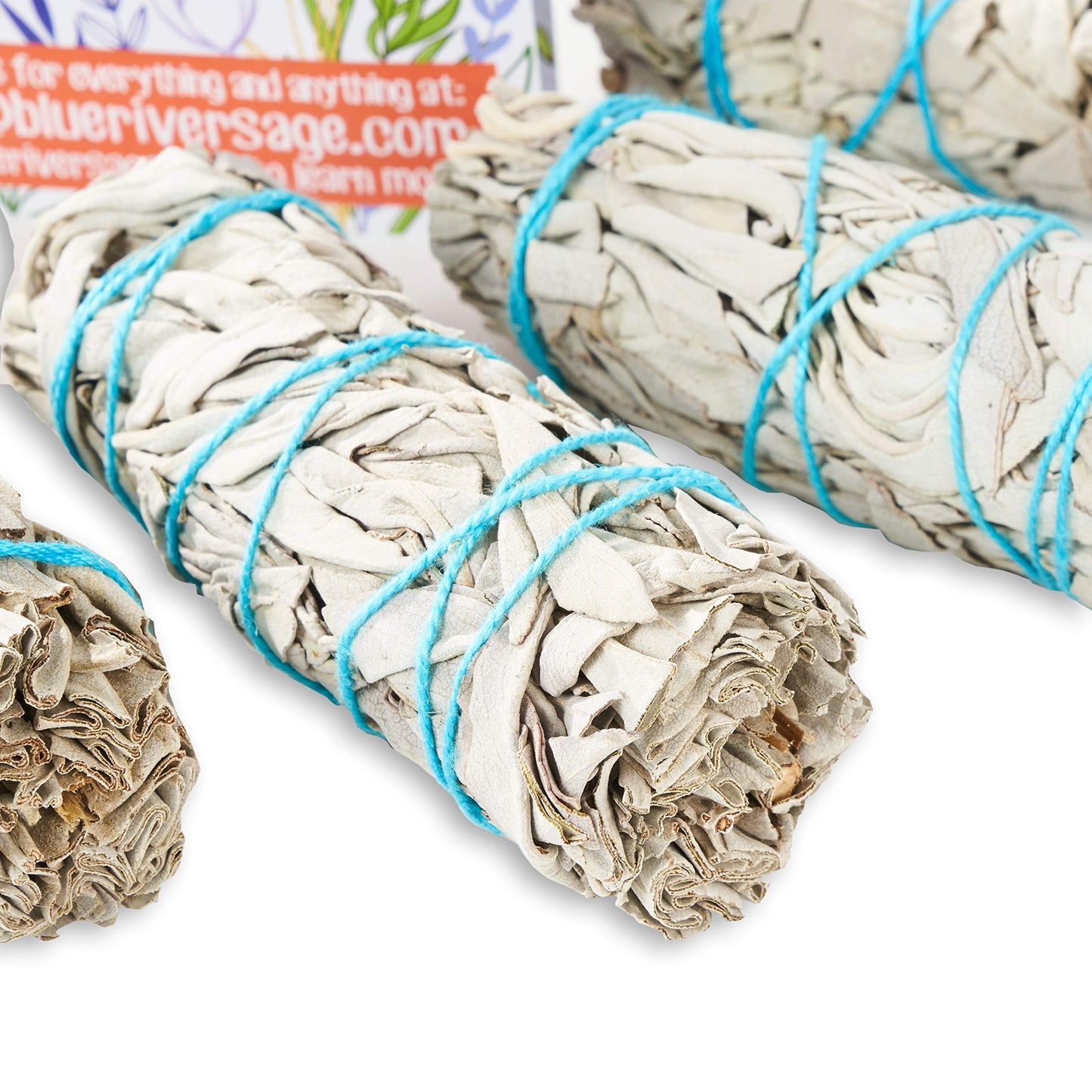 6 Pack White Sage ~ Sage Smudge Sticks for Smudging & Cleansing Energy ~ Bulk/Wholesale ~ Sustainably Grown (6 Pack)