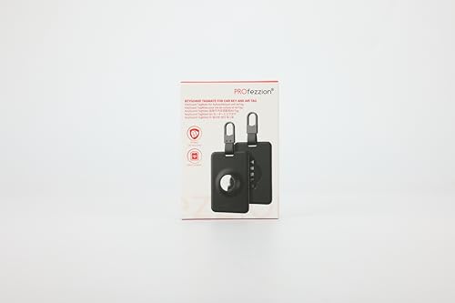 PROfezzion Tesla Key Card Holder with AirTag Slot, AirTag Tesla Card Plastic Card Key Holder for Model 3 Y S X Cybertruck with Keychain Key Rings, Key Card Protective Case Cover for Tesla - 1 Pack