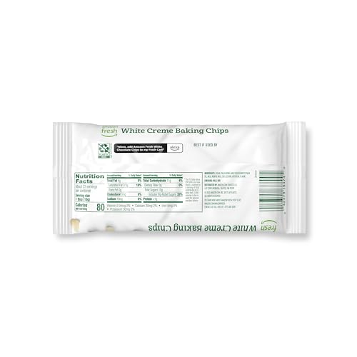 Amazon Fresh, White Creme Baking Chips, 12 Oz (Previously Happy Belly, Packaging May Vary)
