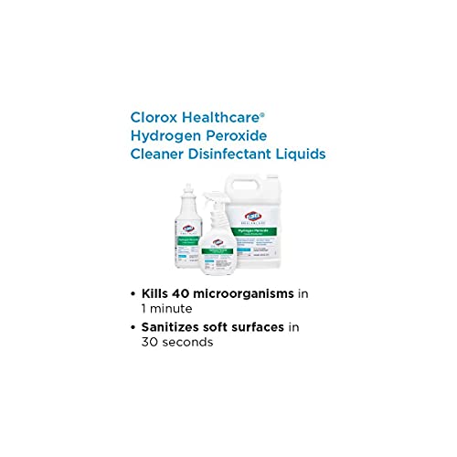 Clorox Healthcare Hydrogen Peroxide Cleaner Disinfectant, Bleach Free, 32 Fluid Ounces (Package May Vary)
