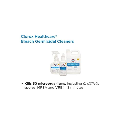 Clorox Healthcare Bleach Germicidal Cleaner Refill, 128 Fluid Ounces, Pack of 4 (Package May Vary)