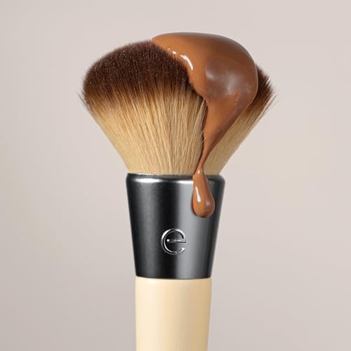 EcoTools Blending Face Makeup Brush, For Liquid & Cream Foundation, Bronzer, & Blush, Multipurpose Makeup Brush, Dense, Synthetic Bristles, Eco Friendly, Cruelty-Free & Vegan, 1 Count