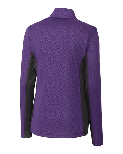 Clique Ice Pique Colorblock Womens Half Zip Tech Pullover, College Purple