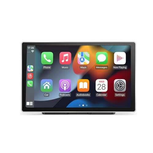 9" Wireless CarPlay & Android Auto Touchscreen with 4K Dual Dash Cam Car Satellite Radio with 1080P Backup Camera, Bluetooth/GPS Navigation/Mirror Link/Voice Control
