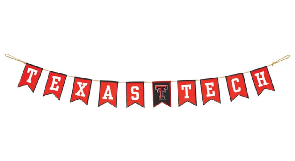 Texas Tech Red Raiders Tailgate Party Banner by Hanna’s Handiworks | Lightweight Pre-Strung Fabric Decoration for Indoor/Outdoor | Represent Your NCAA College & Show Team Spirit with TTU Fan Decor