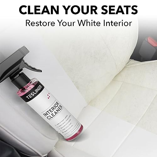 Tesla Seat Cleaner & Stain Remover - Biodegradable, Safe on Black & White Vegan Leather, Interior Cleaning Products for Seats, Dash, Console | Tesla Model 3 Y S X Car Accessories for 2025