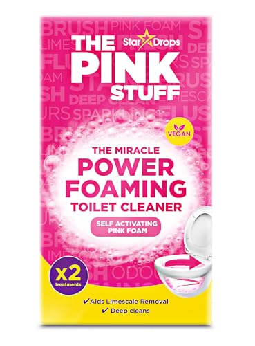Stardrops - The Pink Stuff - The Miracle Power Foaming Toilet Cleaner - 2 Treatments - Self Activating Pink Foam, 25 ounce (Pack of 1)