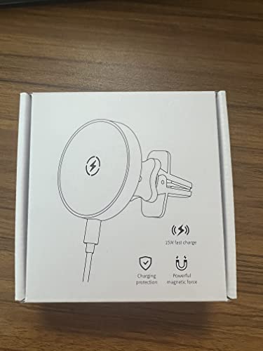 OHLPRO for MagSafe Car Mount Charger iPhone Wireless Car Charger, Stick on Dashboard Magnetic Phone Holder Mount for iPhone 16 Pro Plus Max 15 14 13 12 Series, 15W Fast Charging, Aluminum Shell