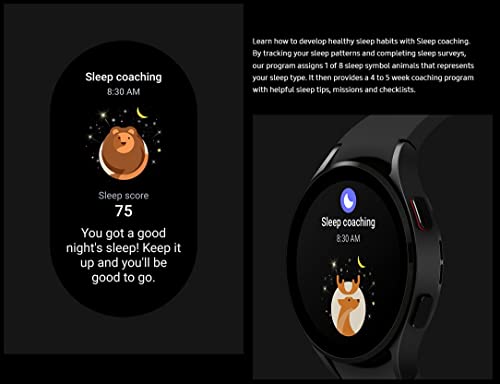 Samsung Galaxy Watch 4 Classic 46mm Smartwatch with ECG Monitor Tracker for Health Fitness Running Sleep Cycles GPS Fall Detection LTE US Version, Black (Renewed)
