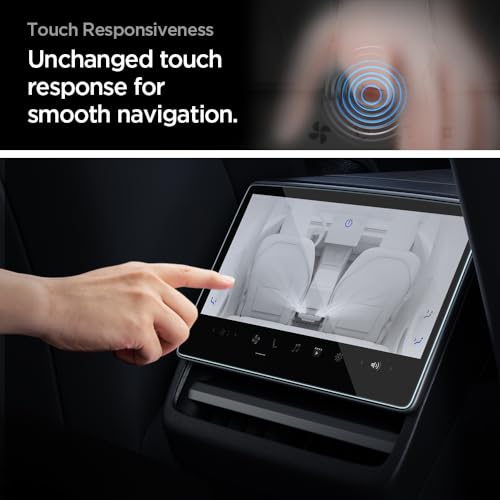 Spigen Tempered Glass Screen Protector [GlasTR Slim] designed for Tesla Model 3 (2024/2025), New Model Y Juniper (2025/2026) 8" Rear Touchscreen - Matte/Anti Finger Print