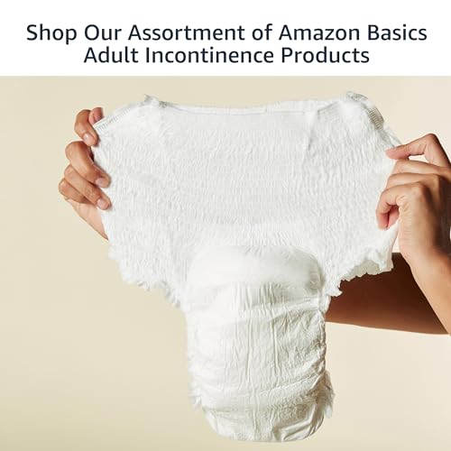 Amazon Basics Unisex Protective Underwear, Overnight Absorbency, Large, 56 Count, (4 Packs of 14)