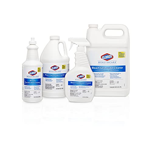 Clorox Healthcare Bleach Germicidal Cleaner Refill, 128 Fluid Ounces, Pack of 4 (Package May Vary)
