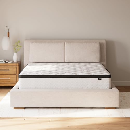 Signature Design by Ashley King Size Chime 12 Inch Medium Firm Hybrid Mattress with Cooling Gel Memory Foam for Pressure Relief