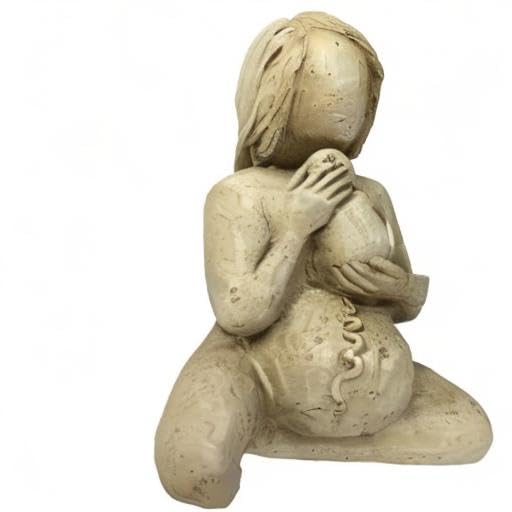 CHBDJY Pregnant Women Body Statue, Woman Postpartum Figure, Great Mother Sculpture for Home Decor, Baby Birth Process Memorial Statue, Collectible Gifts