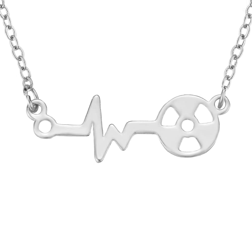 SENFAI Personalized Radiology Xray Tech Necklace for Radiologic Technologist College(Necklace, stainless-steel)