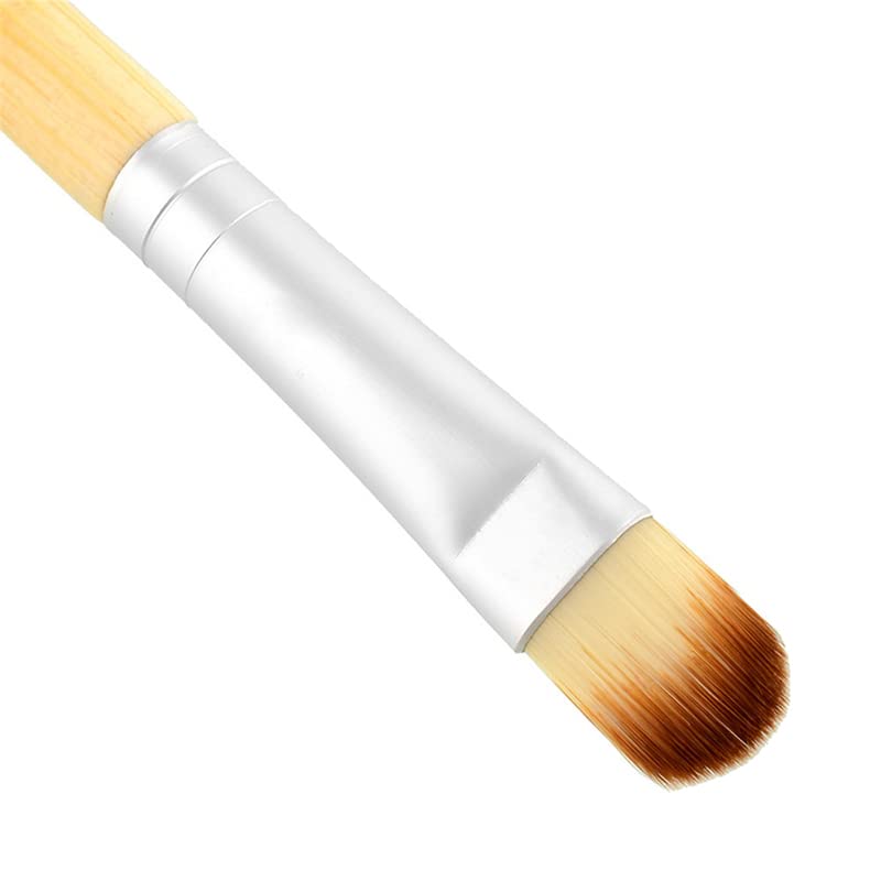 AKOAK 4 Pcs/Set Natural Bamboo Handle Makeup Brush, with a Storage Bag, Very Suitable for Travel, Blush/Powder/Eye Shadow Brush Set, Beauty Tools