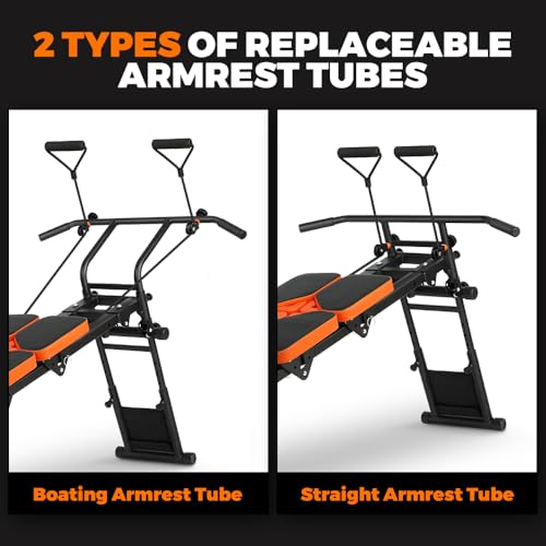 ONETWOFIT Multifunctional Indoor Home Gym Workout, Foldable Total Full Body Strength Training Fitness Exercise Equipment, All in one Workout Station with 4 Resistance Levels Over 80 Exercise Options