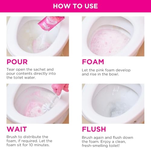Stardrops - The Pink Stuff - The Miracle Power Foaming Toilet Cleaner - 2 Treatments - Self Activating Pink Foam, 25 ounce (Pack of 1)