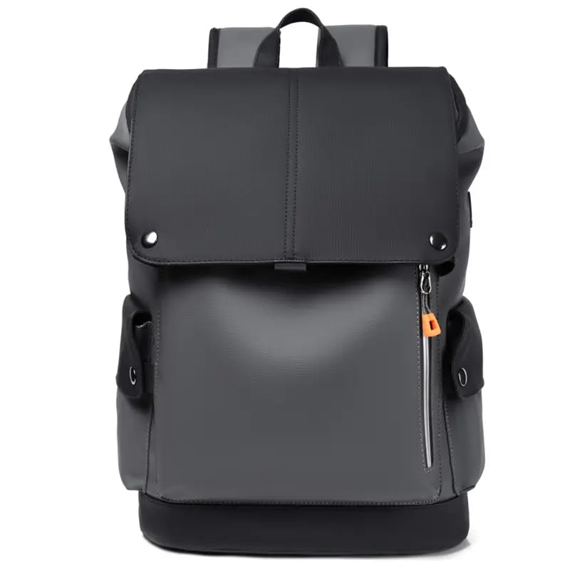 Smart Travel backpack Waterproof,Scratch-Resistant,Camping,Hiking,Sport,school,college Bag,Business,fits up to 15.6 Inch Laptop with built-in USB port & headphones port for Men & Women Black-Gray