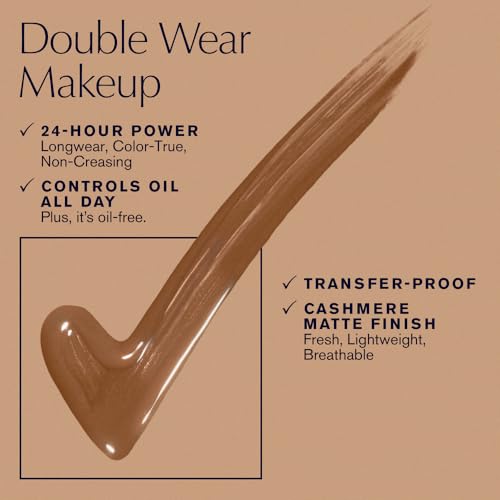 Estée Lauder Double Wear Stay-in-Place 24-Hour Long-Wear Matte Foundation Makeup, 1 Fl Oz, 1N1 Ivory Nude