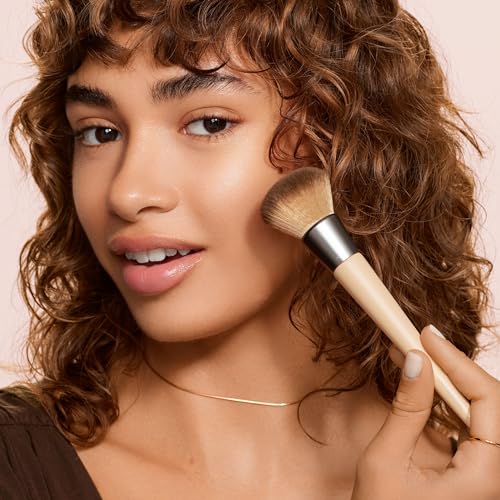 EcoTools Blending Face Makeup Brush, For Liquid & Cream Foundation, Bronzer, & Blush, Multipurpose Makeup Brush, Dense, Synthetic Bristles, Eco Friendly, Cruelty-Free & Vegan, 1 Count