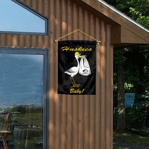 College Flags & Banners Co. Michigan Tech Huskies New Baby Gift Banner Flag