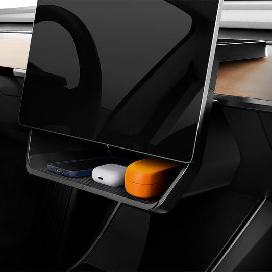 Spigen Under Screen Storage Organizer Designed for Tesla Model 3 & Y 2025/2024/2023 [Not Compatible with Tesla Model Y 2023 Austin Texas Made & Model 3 2025/2024 Refresh & New Model Y 2025 Refresh]