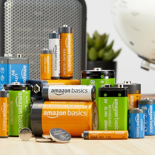 Amazon Basics AA & AAA High-Performance Alkaline Batteries Value Pack - 24 Double AA Batteries and 24 Triple AAA Batteries (48 Count)