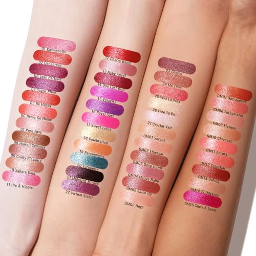 Oulac Matte Mauve Pink Lipstick with Glow Metallic Finish - Vegan Lipstick for Women, Creamy Texture, Hydrating Clean Beauty Formula, High-End Magnetic Hook Design, GM04 Mauve Babe
