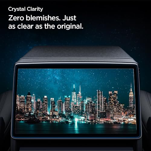 Spigen Tempered Glass Screen Protector [GlasTR Slim] designed for Tesla Model 3 (2024/2025), New Model Y Juniper (2025/2026) 8" Rear Touchscreen - Matte/Anti Finger Print