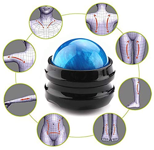 SUNANTH Massage Roller Ball,2-Pack Handheld Massage Therapy and Relax Tool for Sore Muscles,Joint Pain Relief Relaxing,Full Body Deep Tissue Massage(Blue&Purple)