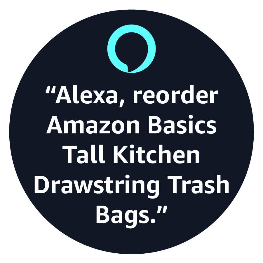 Amazon Basics Trash Bags, Tall Kitchen Drawstring, Unscented, 13 Gallon, 45 Count, Pack of 1