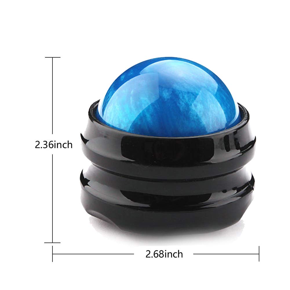SUNANTH Massage Roller Ball,2-Pack Handheld Massage Therapy and Relax Tool for Sore Muscles,Joint Pain Relief Relaxing,Full Body Deep Tissue Massage(Blue&Purple)