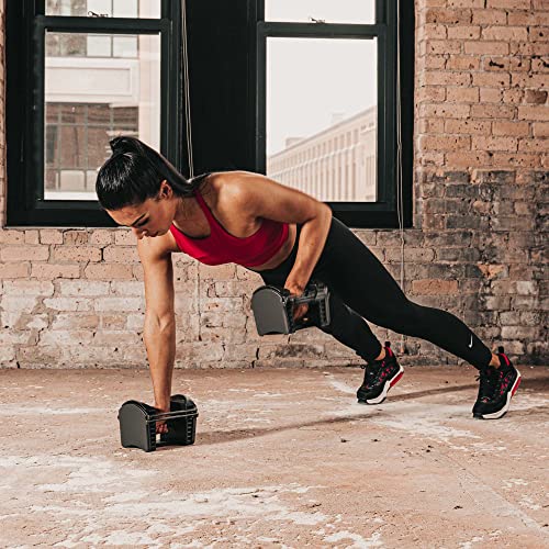 PowerBlock Sport 24 Adjustable Dumbbells, Sold in Pairs, 3-24 lb. Dumbbells, Durable Steel Build, Innovative At Home Workout Equipment, All-in-One Exercise Dumbbells, Strength Training Grey