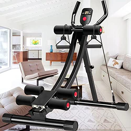 Fitlaya Fitness AB Workout Equipment Home Gym Exercise Equipment Abdominal Exercise Fitness Equipment with Resistance Bands red02