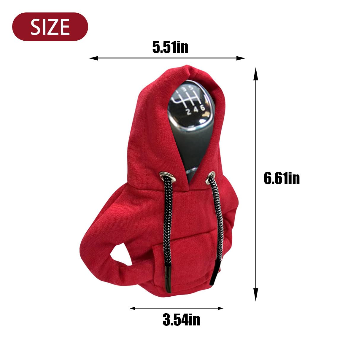 JOYCOURT Car Gear Shift Hoodie, Fashionable Gear Shift Knob Cover, Mini Hoodie for Auto Shifter, Auto Interior Cute Gadgets, Universal Car Decoration Accessories