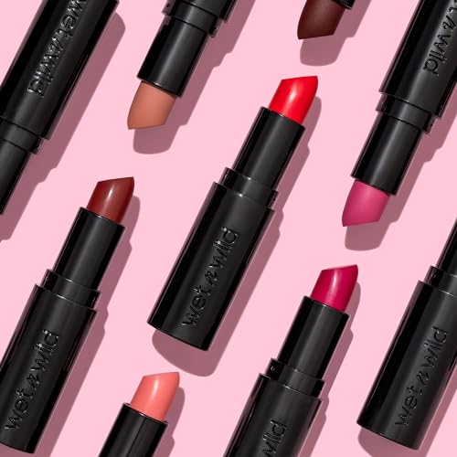 wet n wild Mega Last Matte Lip Color, Semi Matte Hyaluronic Acid Infused, Long Lasting Full Coverage for a Nourishing Pout, Cruelty-Free & Vegan - Wine Room
