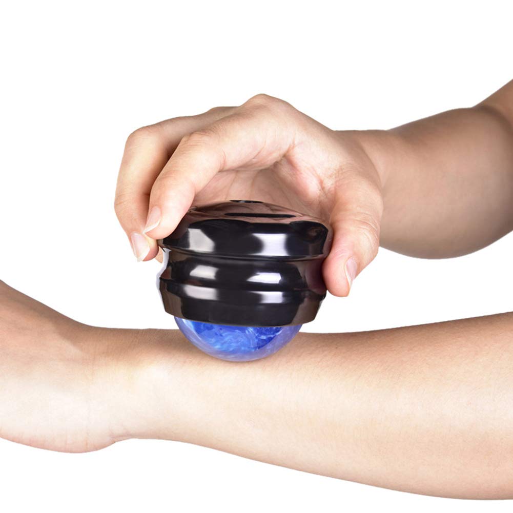 SUNANTH Massage Roller Ball,2-Pack Handheld Massage Therapy and Relax Tool for Sore Muscles,Joint Pain Relief Relaxing,Full Body Deep Tissue Massage(Blue&Purple)