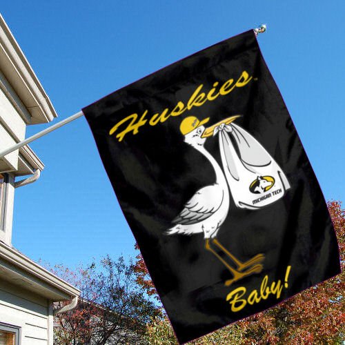 College Flags & Banners Co. Michigan Tech Huskies New Baby Gift Banner Flag