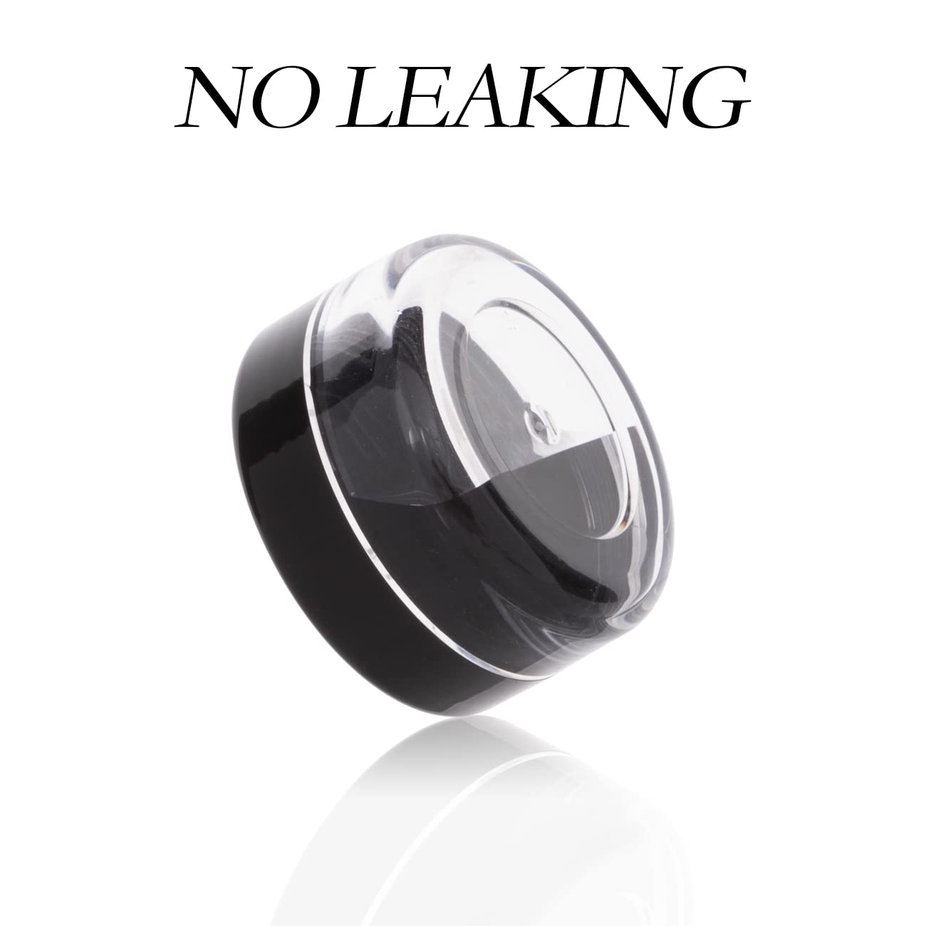ZEJIA 3 Gram Sample Containers with Lids, 25 Count Tiny Sample Jars, 3ML Makeup Cosmetic Containers for Lip Balms, Lotion, Powder, Beauty Products(Black Lids)