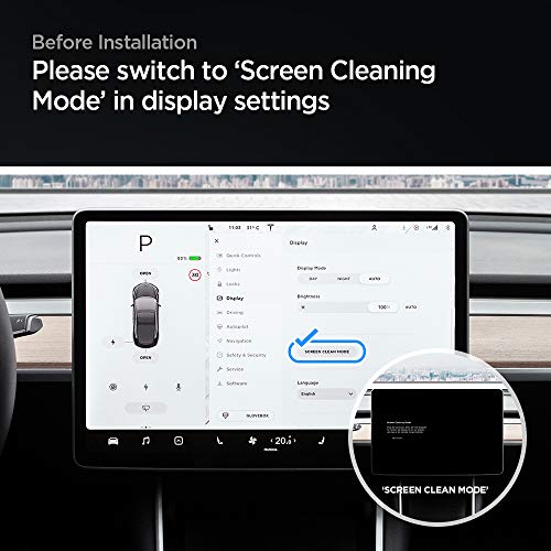 Spigen Tempered Glass Screen Protector [GlasTR EZ FIT] Designed for Tesla Model 3 (2023-2017), Tesla Model Y (2025-2020) 15 inch Dashboard Touchscreen - Matte/Anti Fingerprint